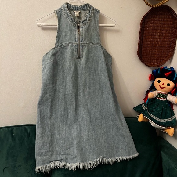 Guess halter mini denim dress - Picture 1 of 8